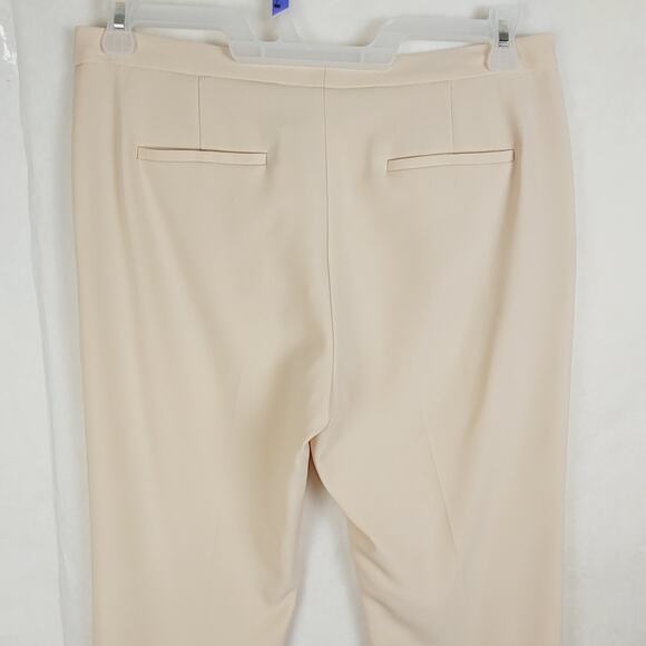 BCBGMAXASRIA pastel peach straight leg trouser size Med Old Money Quiet Luxury - Picture 7 of 10